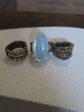 Opalescent Blue Statement Ring - Women's Fashion Jewelry